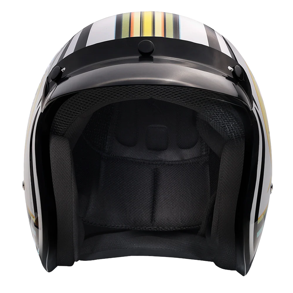5685-dot-approved-daytona-cruiser-open-face-motorcycle-helmet-men-women-youth-with-visor-graphics-w-lightning-2.webp DOT Approved Daytona Cruiser Open Face Motorcycle Helmet - Men, Women & Youth - With Visor & Graphics - W/ Lightning