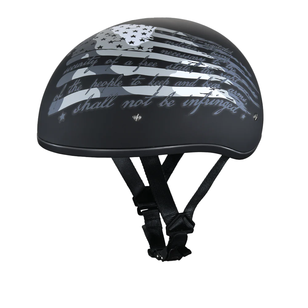 5692-dot-approved-daytona-motorcycle-half-face-helmet-skull-cap-graphics-for-men-women-scooters-atvs-utvs-choppers-w-2nd-amendment-1.webp DOT Approved Daytona Motorcycle Half Face Helmet - Skull Cap Graphics for Men & Women, Scooters, ATVs, UTVs & Choppers - W/ 2nd Amendment