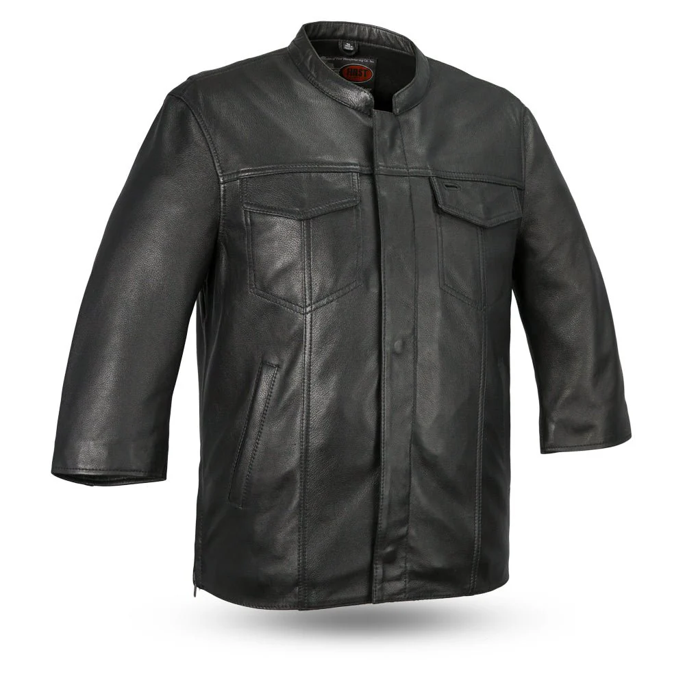 5937-black-s-black-s-variation-1.webp Mesa - Men's Motorcycle Leather Shirt