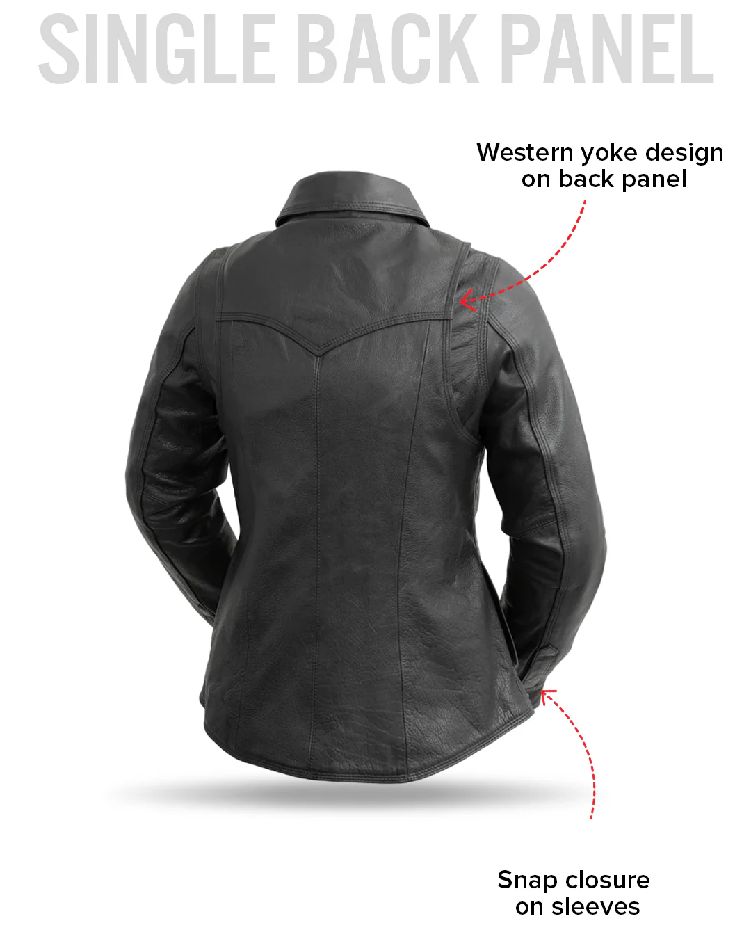 Onyx Women's Leather Motorcycle Shirt