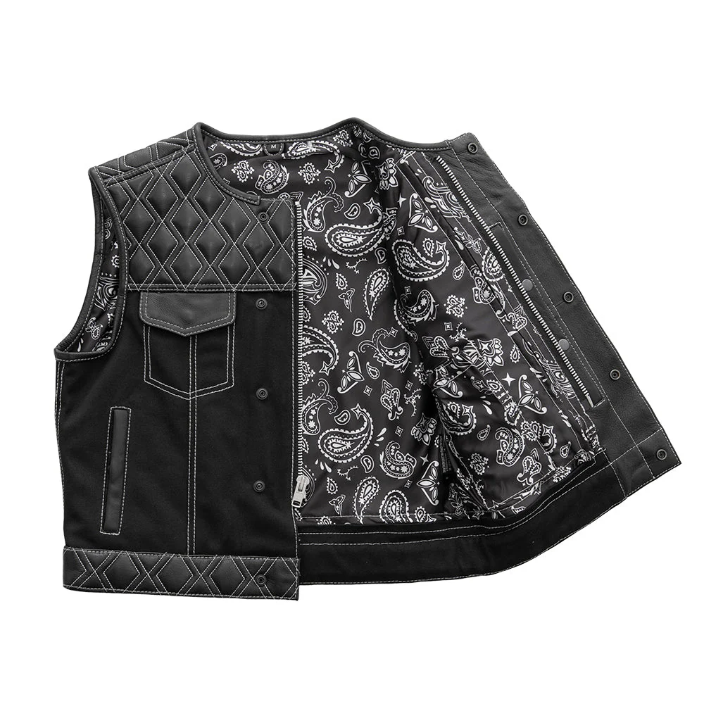 6229-stinger-men-s-club-style-leather-canvas-vest-limited-edition-2.webp Stinger - Men's Club Style Leather/Canvas Vest (Limited Edition)