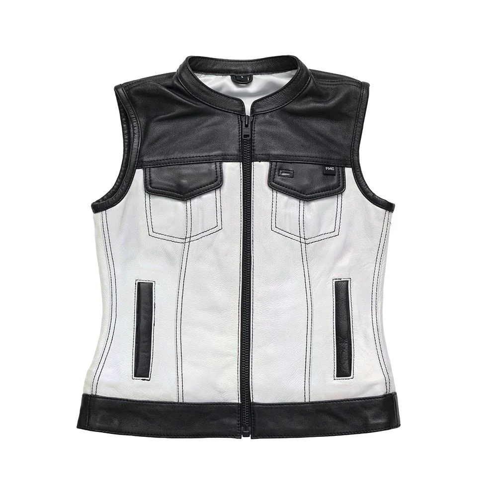 6305-halo-women-s-club-style-motorcycle-leather-vest-limited-edition-1.webp Halo Women's Club Style Motorcycle Leather Vest - Limited Edition