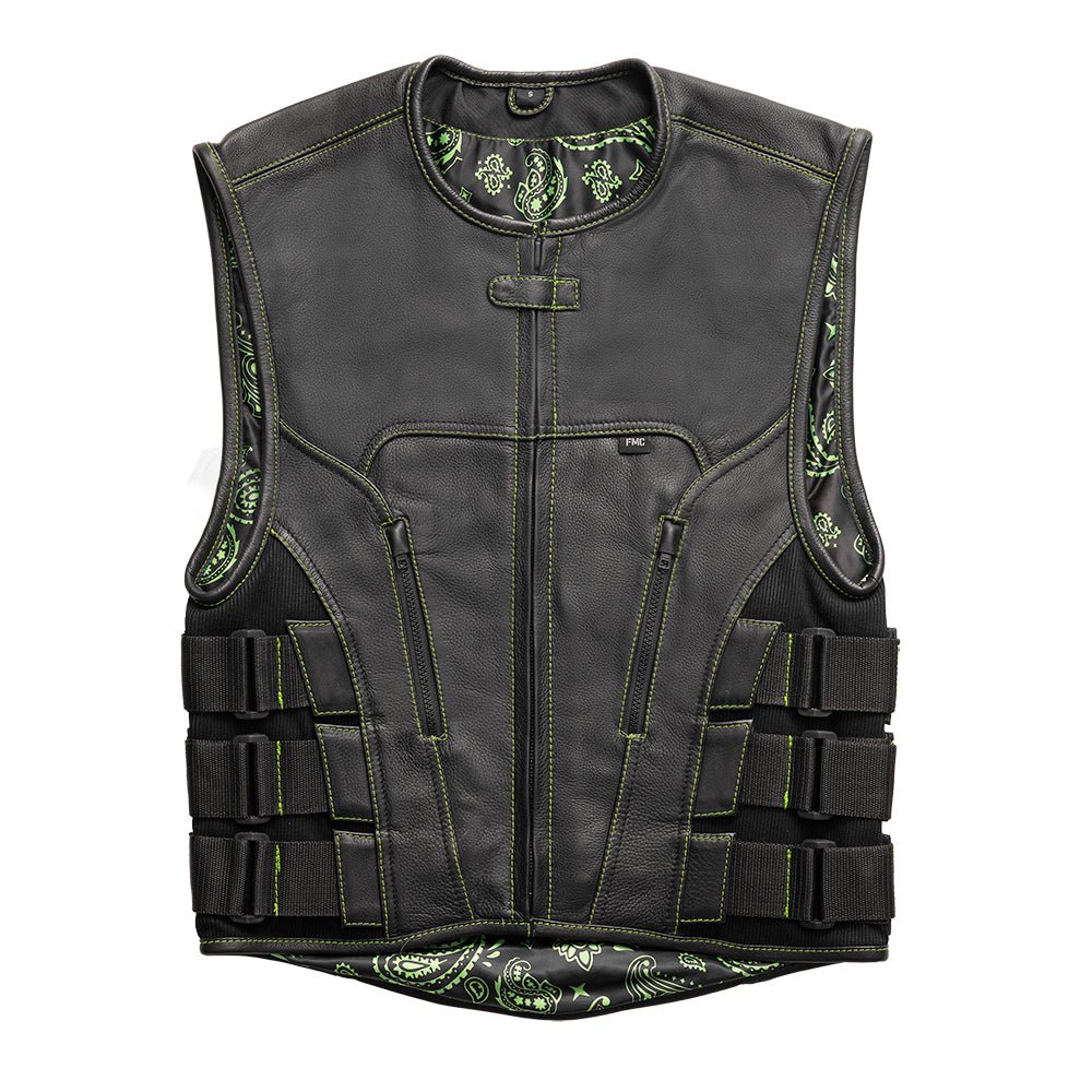 6335-ninja-men-s-swat-style-leather-motorcycle-vest-limited-edition-1.jpg Ninja - Men's Swat Style Leather Motorcycle Vest - Limited Edition