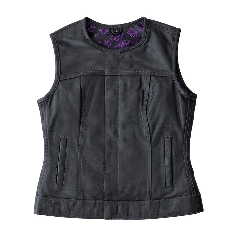 6508-royal-women-s-club-style-motorcycle-leather-vest-limited-edition-1.webp Royal Women's Club Style Motorcycle Leather Vest - Limited Edition