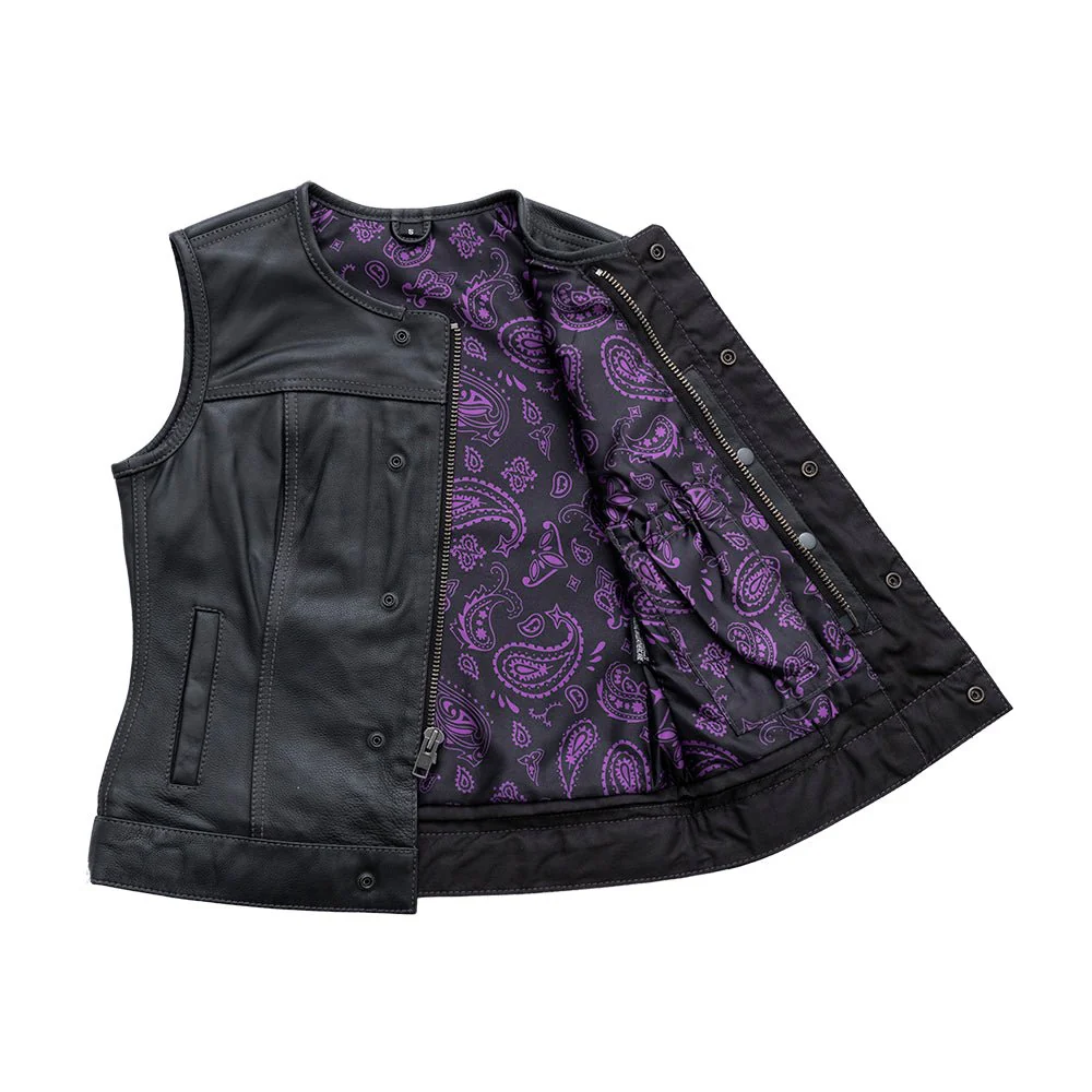 6508-royal-women-s-club-style-motorcycle-leather-vest-limited-edition-3.webp Royal Women's Club Style Motorcycle Leather Vest - Limited Edition