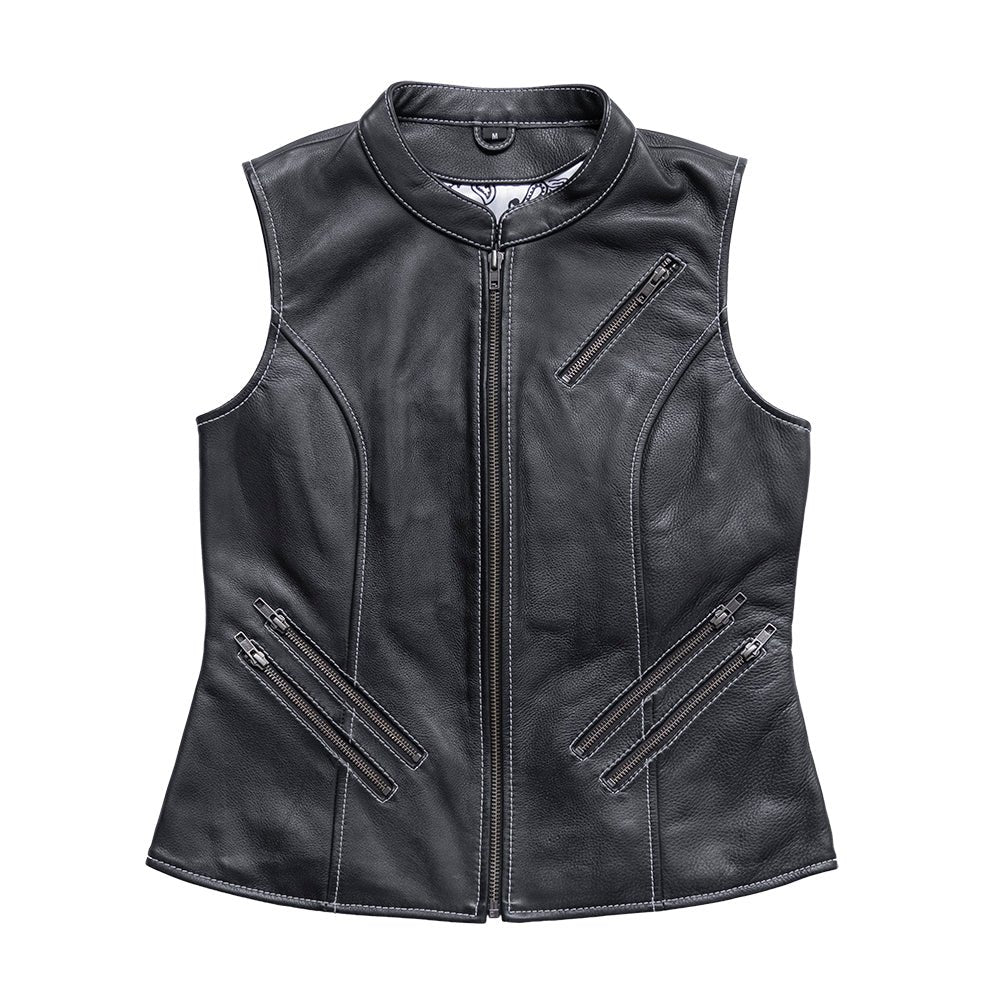 6555-quinn-women-s-club-style-leather-vest-limited-edition-1.jpg Quinn Women's Club Style Leather Vest - Limited Edition