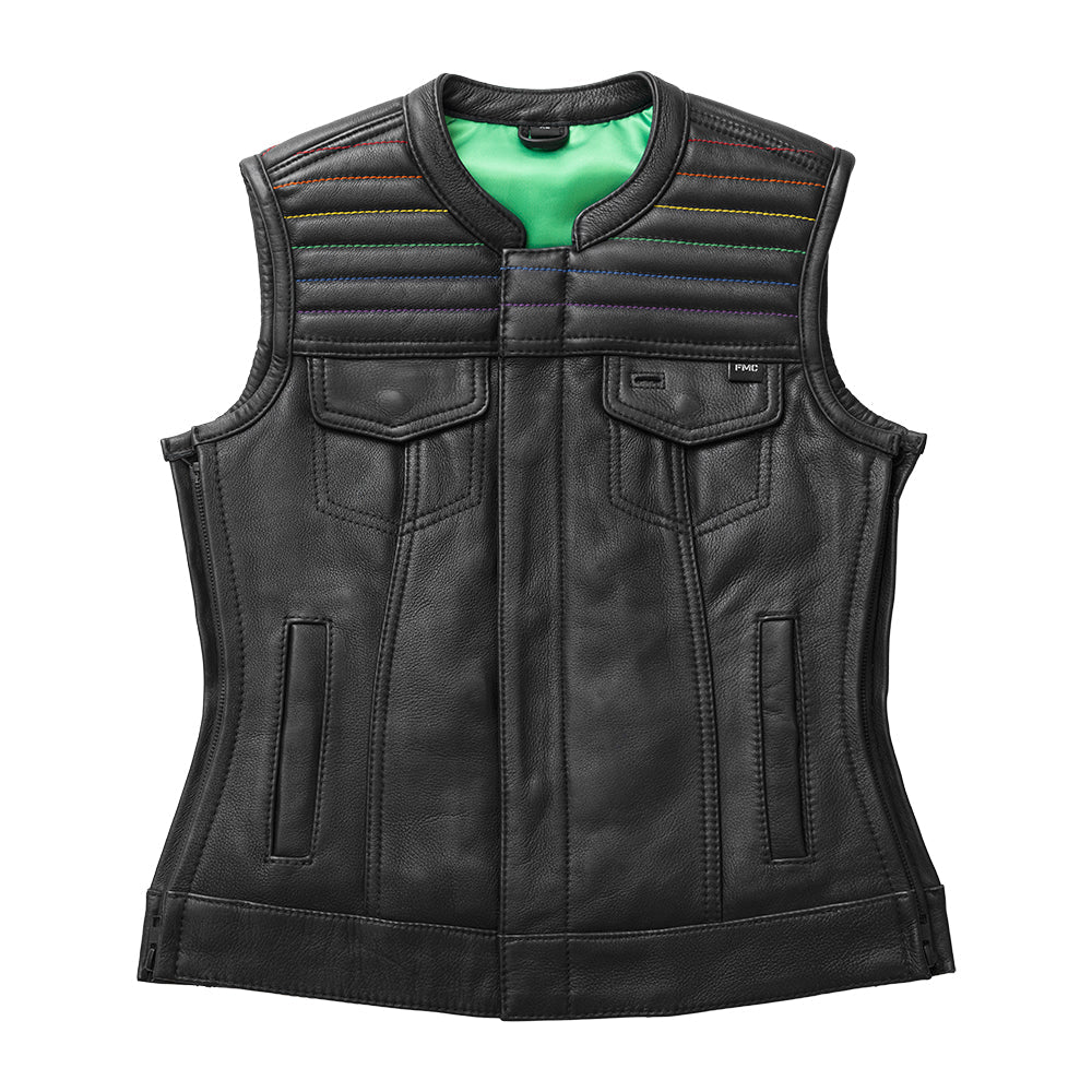 6574-garland-women-s-club-style-motorcycle-leather-vest-limited-edition-1.jpg Garland Women's Club Style Motorcycle Leather Vest - Limited Edition