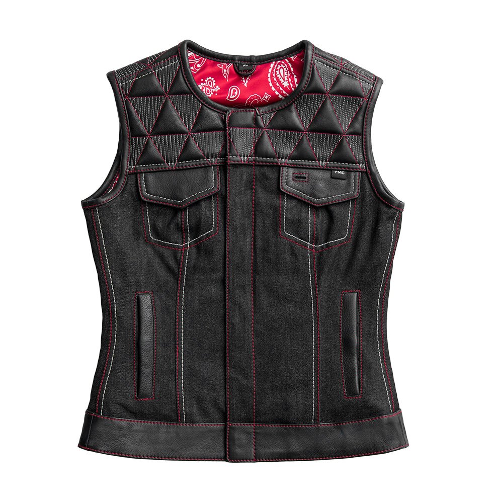 6610-delta-women-s-club-style-motorcycle-leather-denim-vest-limited-edition-1.jpg Delta Women's Club Style Motorcycle Leather/Denim Vest - Limited Edition
