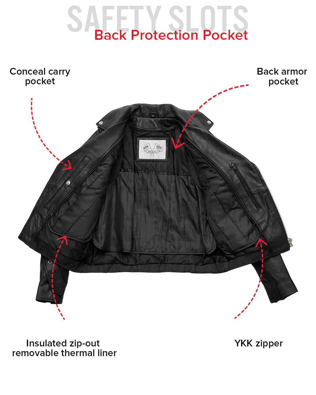 Lesley - Women's Motorcycle Leather Jacket - BHBR