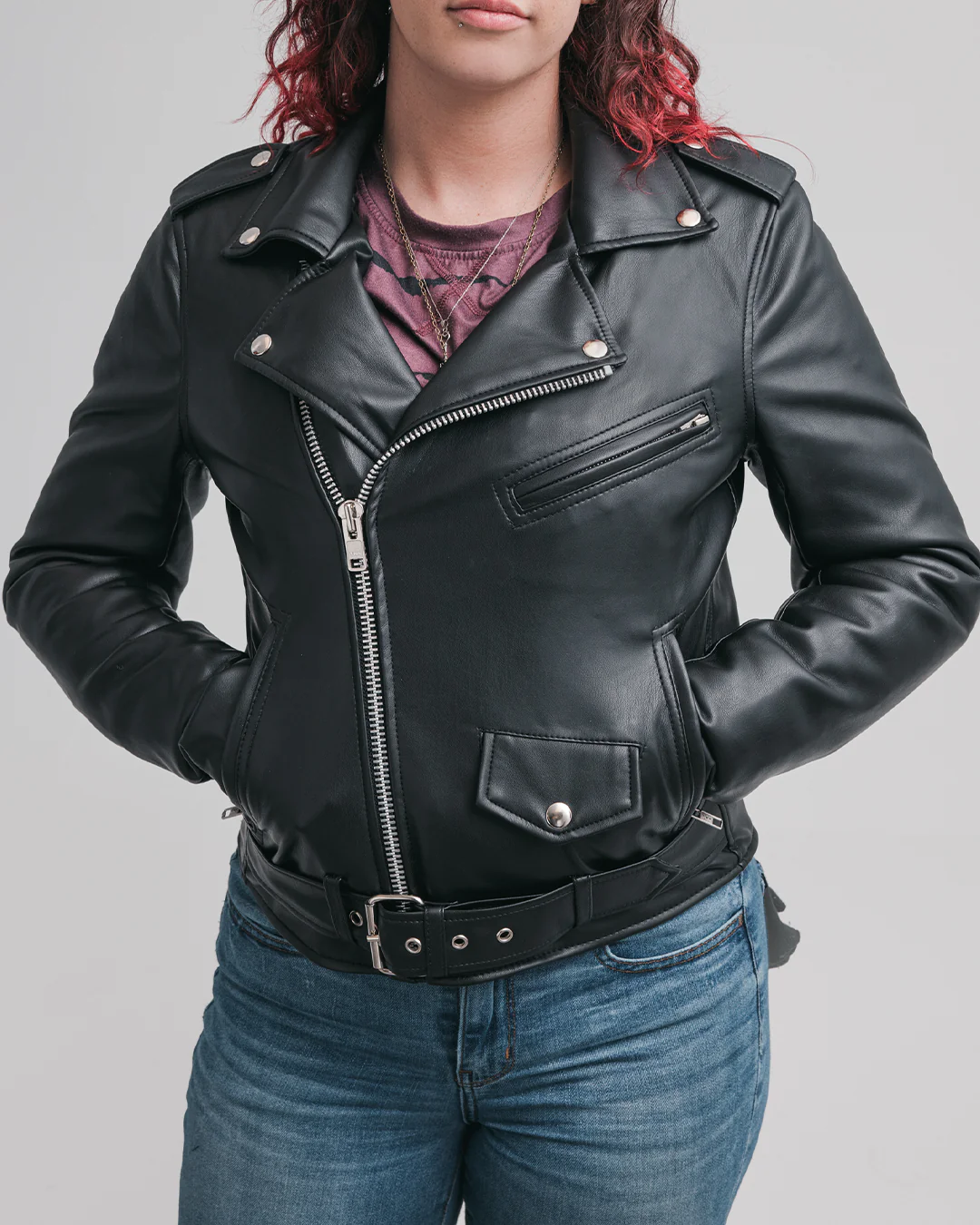 Cassandra - Women's Vegan Leather Motorcycle Jacket