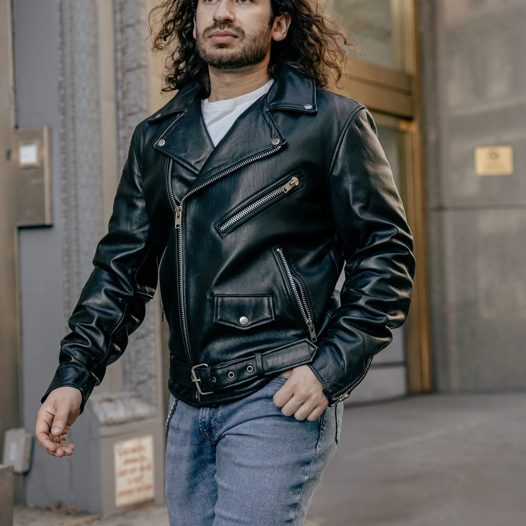 Jay Mens Fashion Leather Jacket