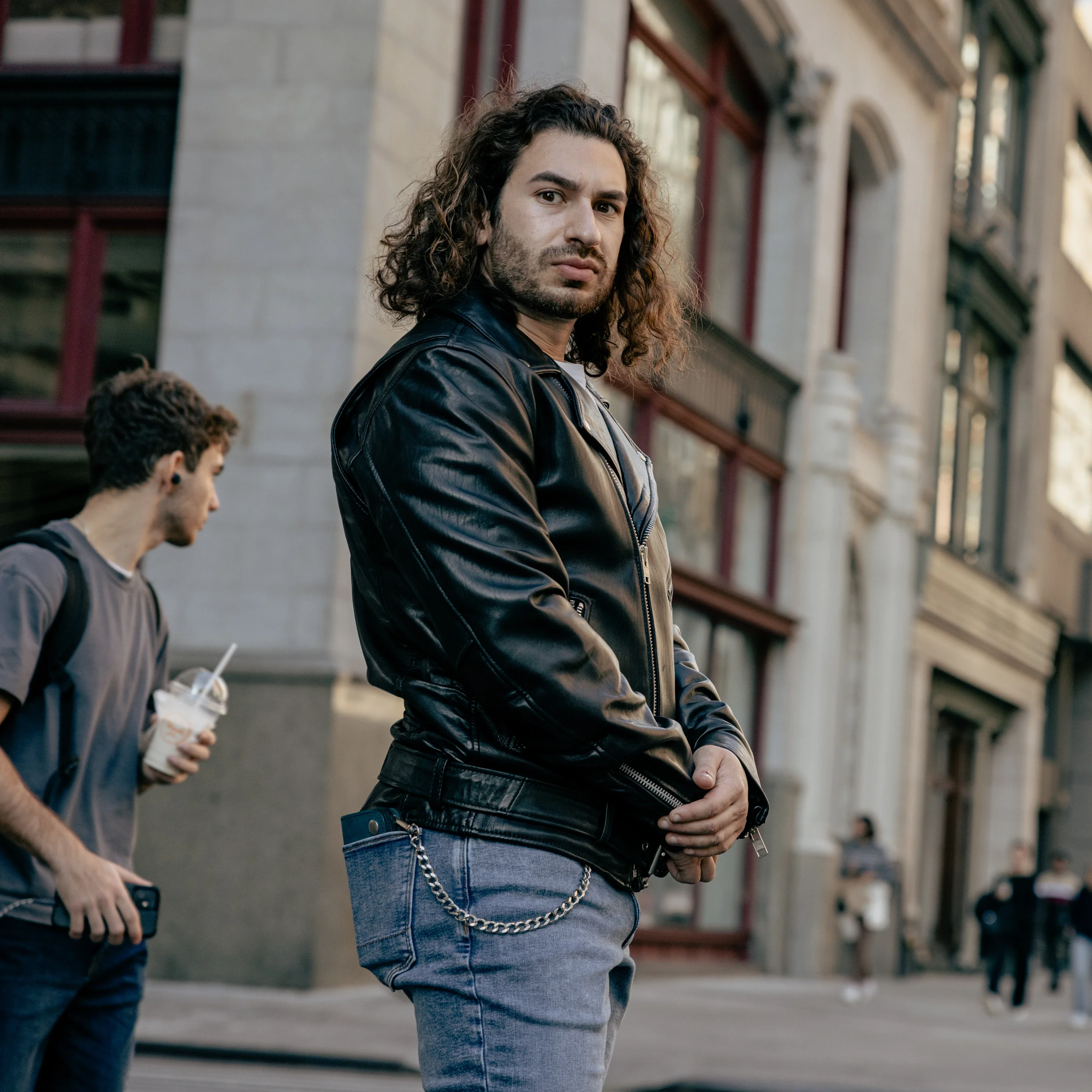 Jay Mens Fashion Leather Jacket