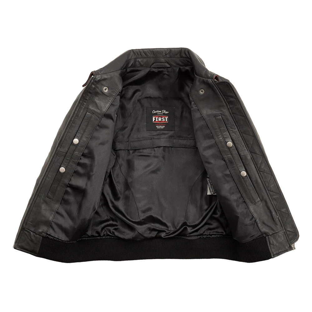 Nancy - Women's Moto Bomber Leather Jacket