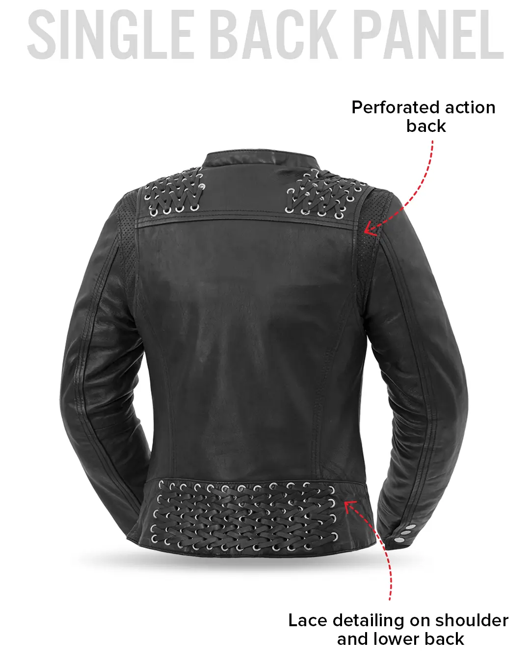Black Widow - Women's Motorcycle Leather Jacket