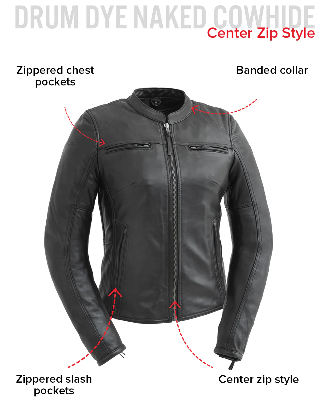 Supastar - Womens Motorcycle Leather Jacket