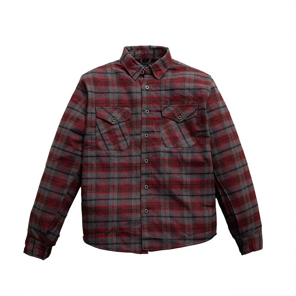 Vintage - Men’s Plaid Canvas Motorcycle flannel Shirt