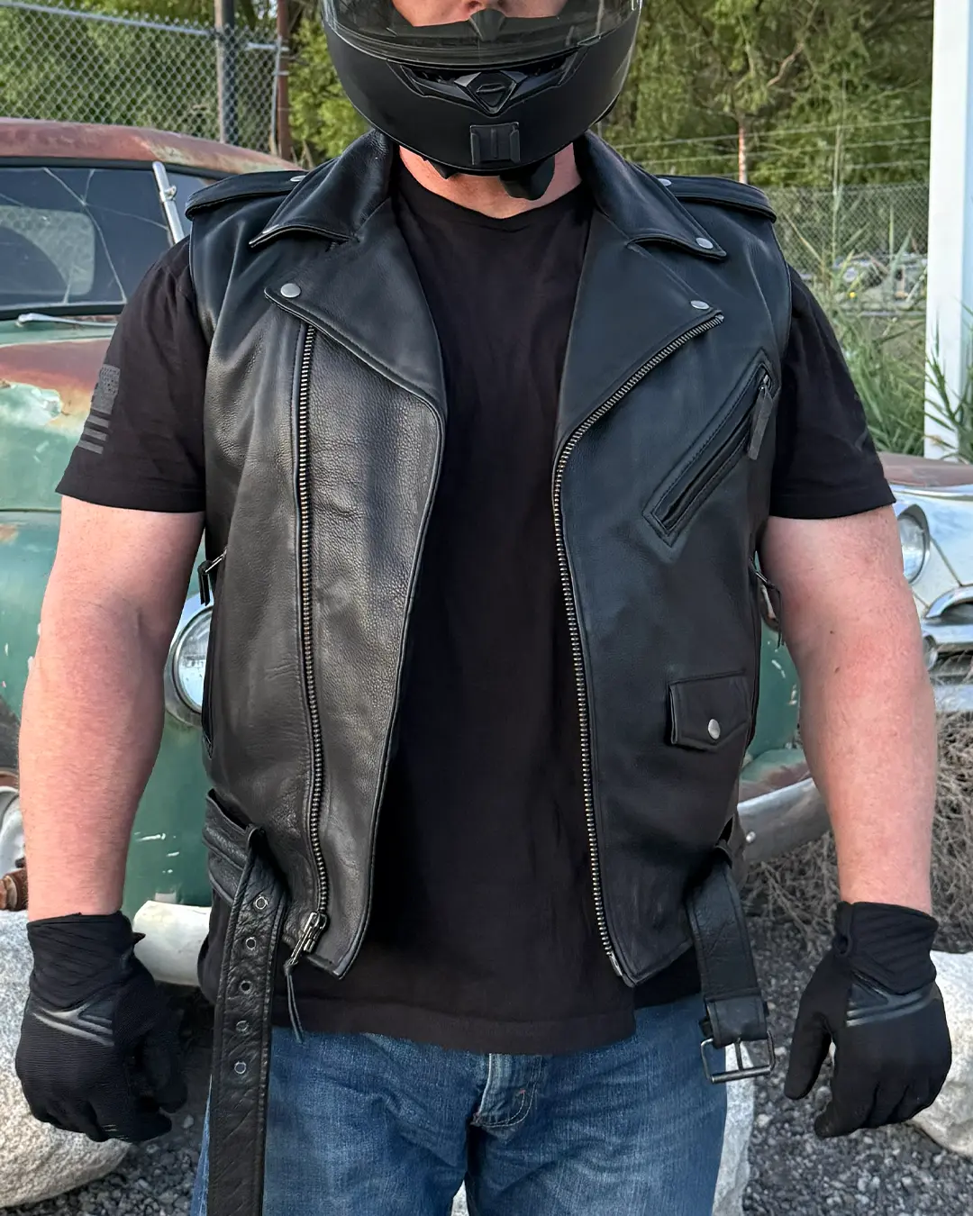 Rockin - Men's Motorcycle Leather Vest