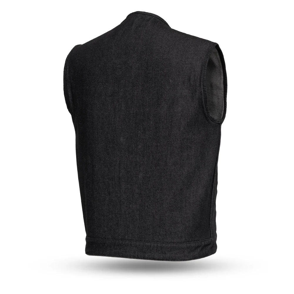 7676-haywood-men-s-motorcycle-denim-vest-black-2.webp Haywood Men's Motorcycle Denim Vest - Black