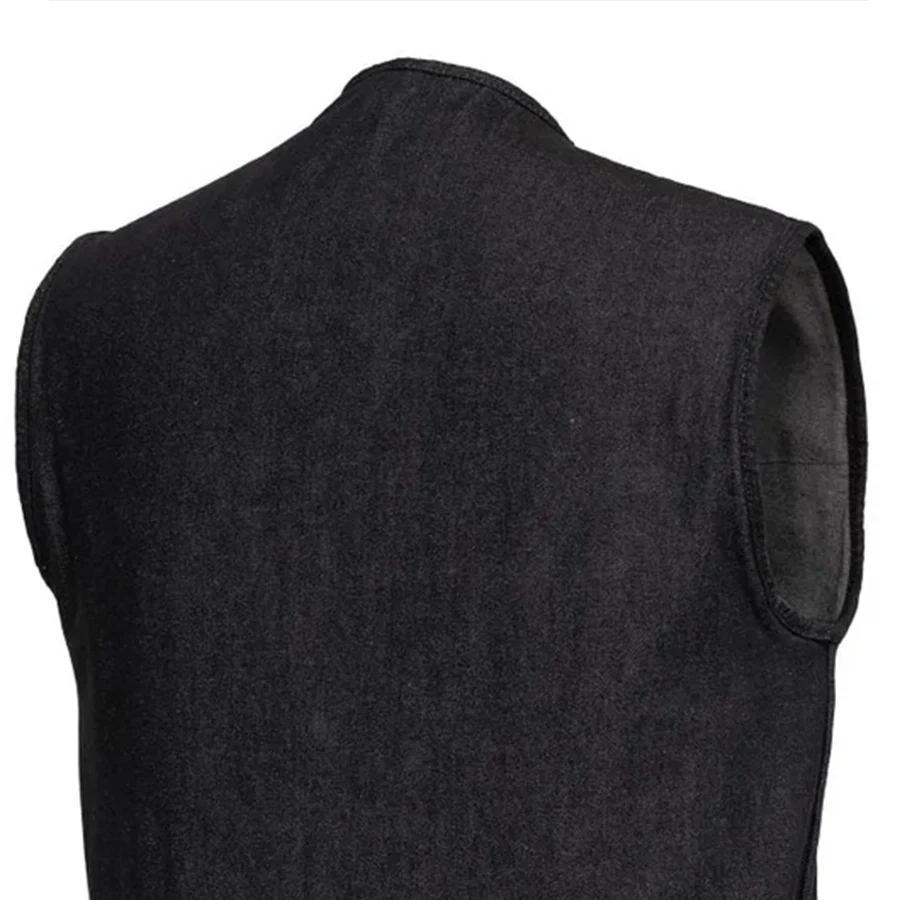 7676-haywood-men-s-motorcycle-denim-vest-black-5.webp Haywood Men's Motorcycle Denim Vest - Black