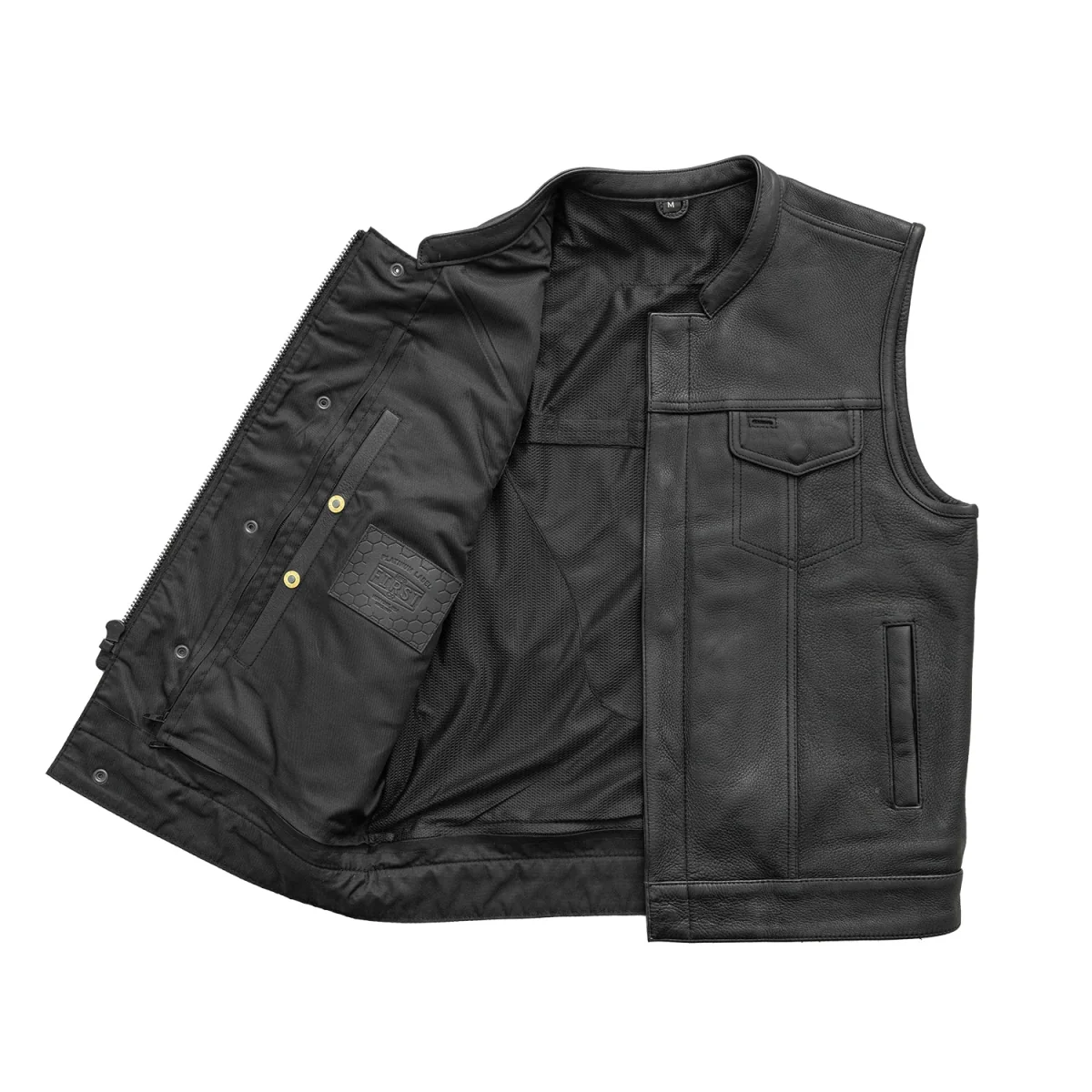 7745-hotshot-men-s-motorcycle-leather-vest-3.webp Hotshot Men's Motorcycle Leather Vest