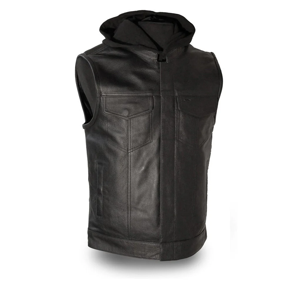 Assassin Men's Leather Motorcycle Vest
