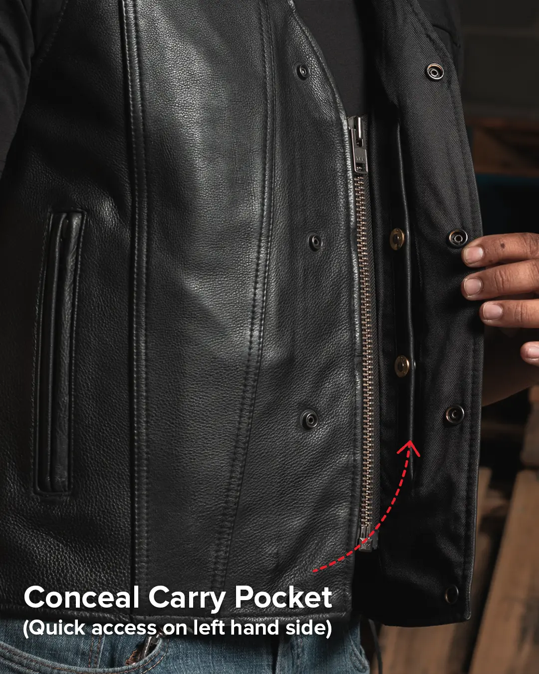 7819-gambler-men-s-motorcycle-leather-vest-6.webp Gambler Men's Motorcycle Leather Vest