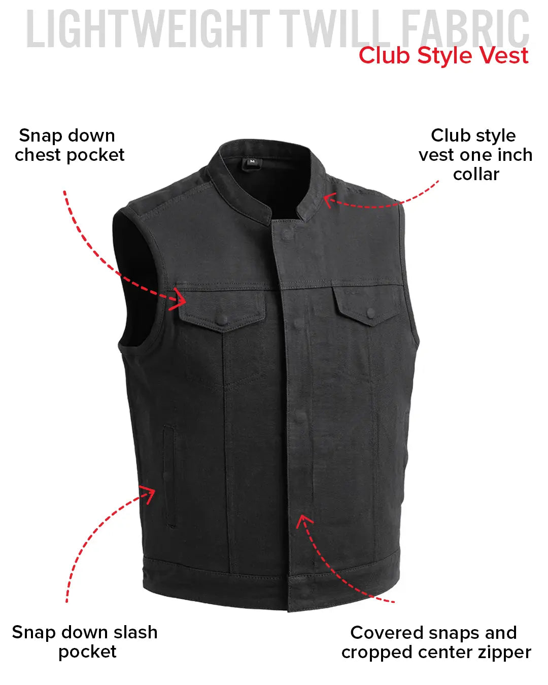 7893-havoc-men-s-motorcycle-twill-vest-7.jpg Havoc Men's Motorcycle Twill Vest
