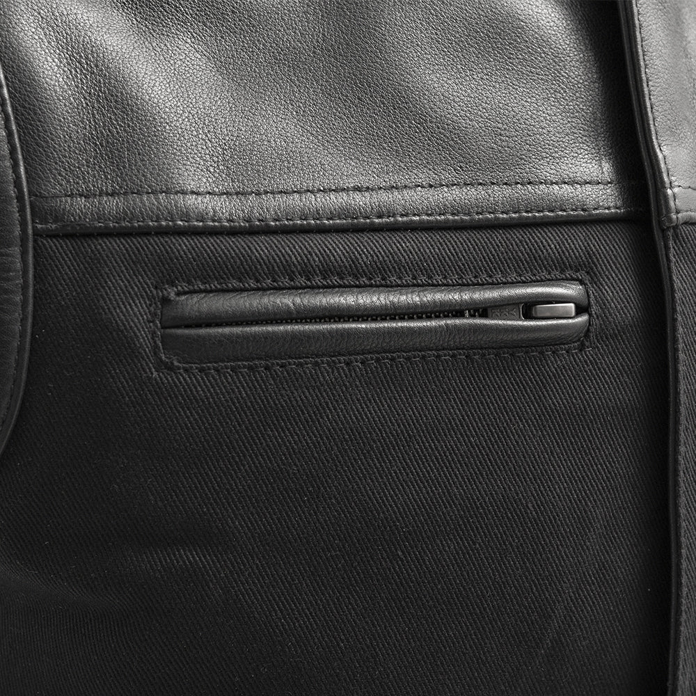 7907-lowrider-men-s-motorcycle-leather-twill-vest-3.jpg Lowrider Men's Motorcycle Leather/Twill Vest