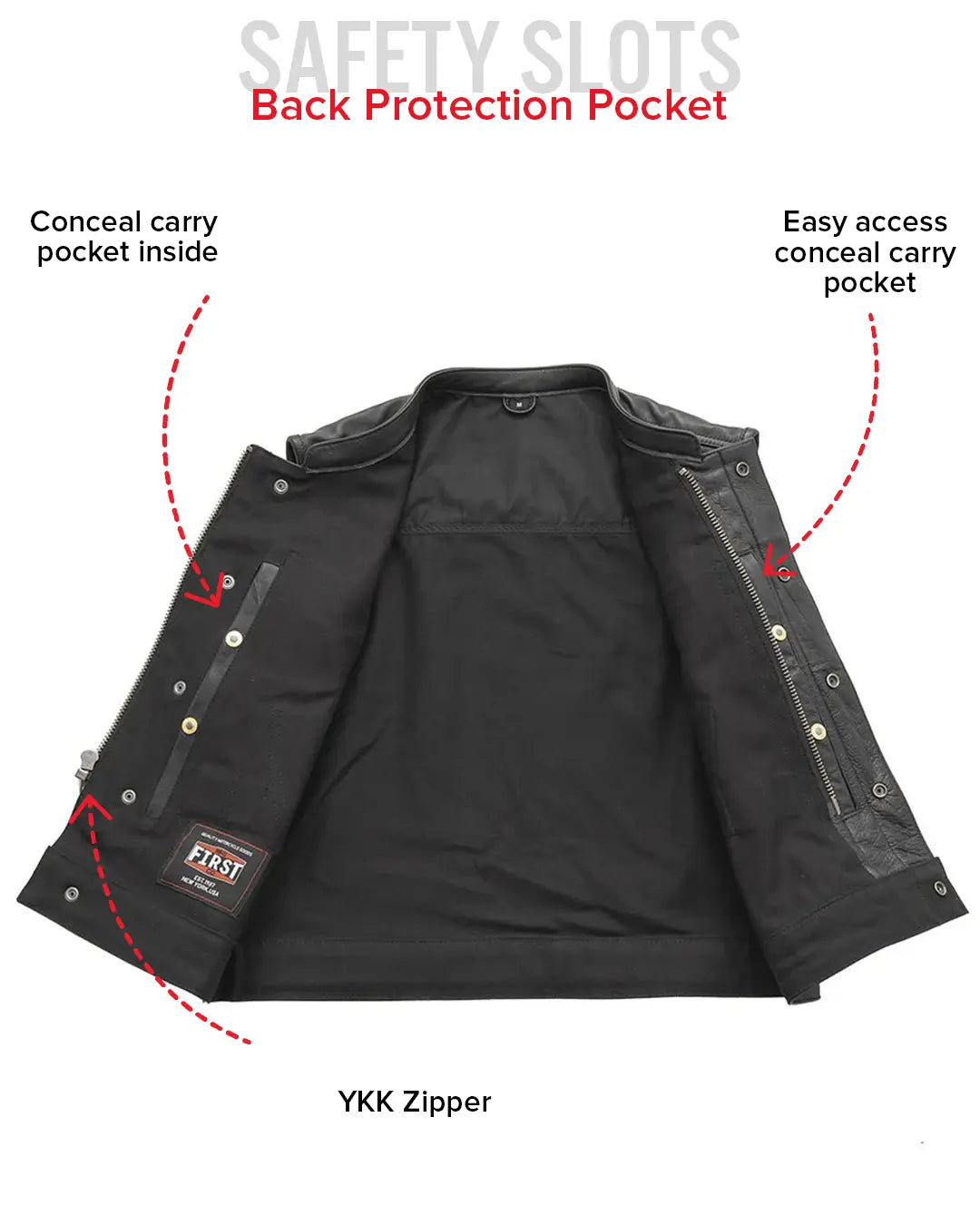 7907-lowrider-men-s-motorcycle-leather-twill-vest-6.jpg Lowrider Men's Motorcycle Leather/Twill Vest
