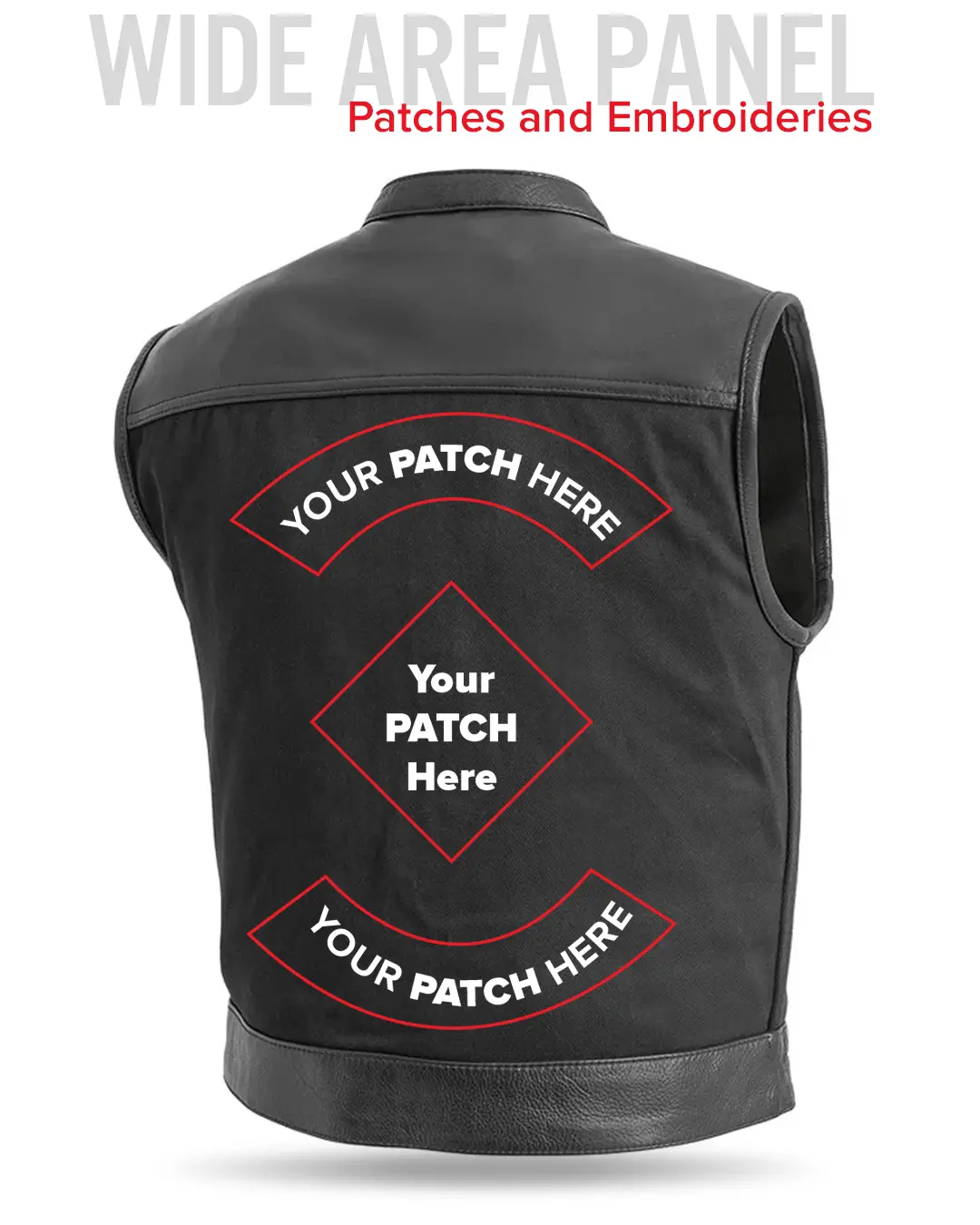 7907-lowrider-men-s-motorcycle-leather-twill-vest-8.webp Lowrider Men's Motorcycle Leather/Twill Vest