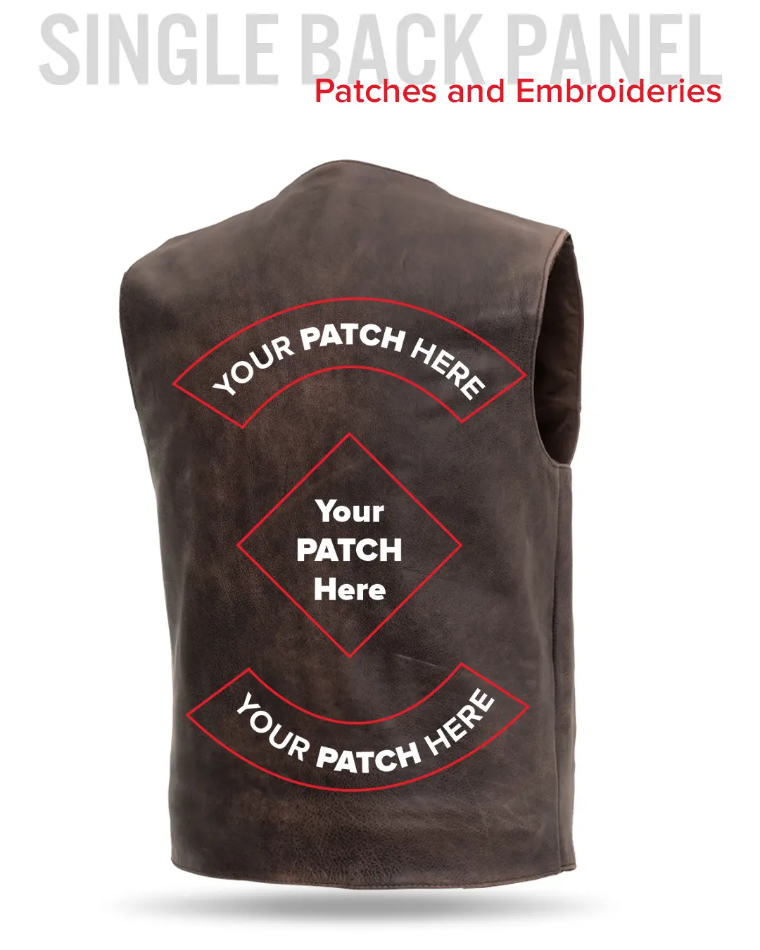 Texan Men's Motorcycle Western Style Leather Vest