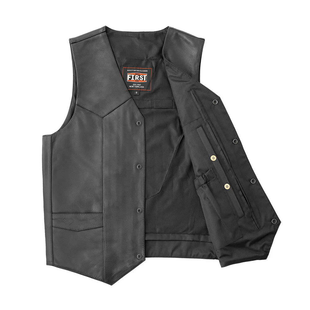 Texan Men's Motorcycle Western Style Leather Vest
