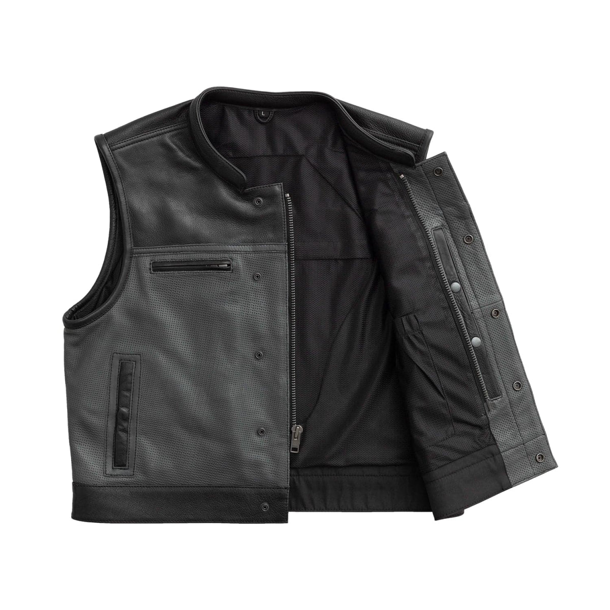 7960-v-twin-visionary-battleship-perforated-leather-vest-3.jpg V-Twin Visionary Battleship Perforated Leather Vest