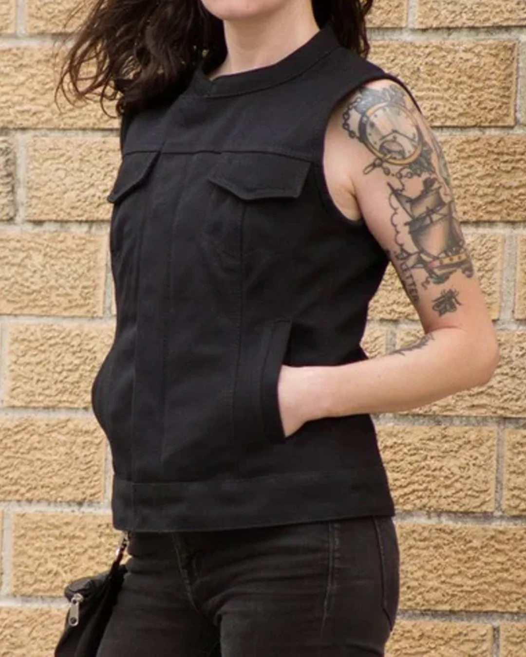 8032-ludlow-women-s-motorcycle-canvas-vest-10.webp Ludlow Women's Motorcycle Canvas Vest