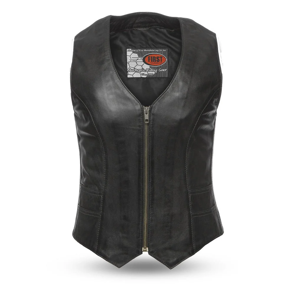 8052-savannah-women-s-western-style-motorcycle-leather-vest-1.webp Savannah Women's Western Style Motorcycle Leather Vest