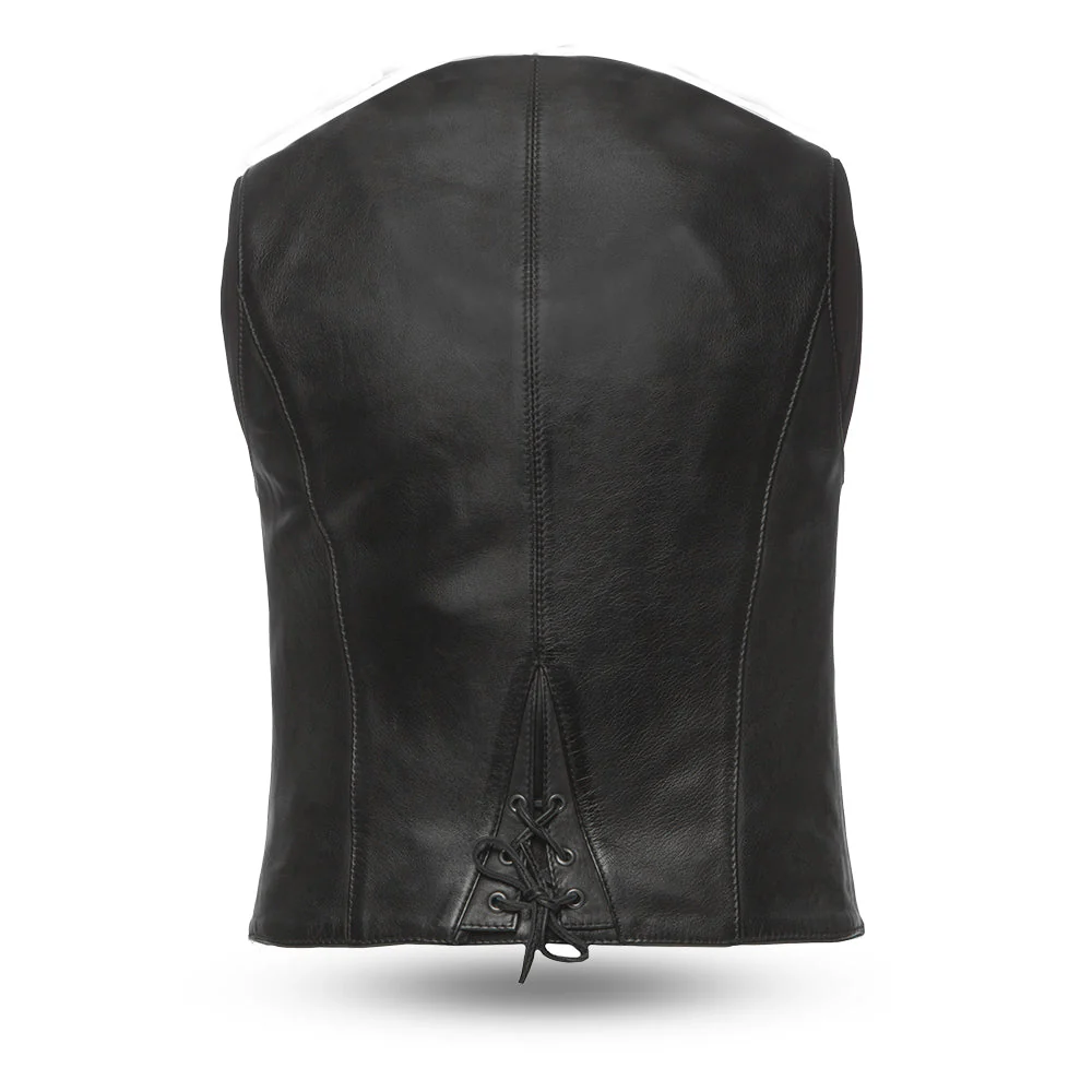 8052-savannah-women-s-western-style-motorcycle-leather-vest-2.webp Savannah Women's Western Style Motorcycle Leather Vest