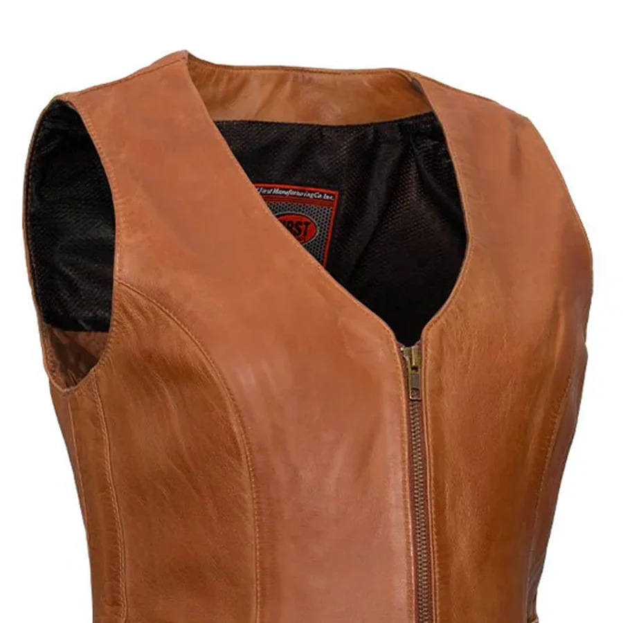 8052-savannah-women-s-western-style-motorcycle-leather-vest-9.webp Savannah Women's Western Style Motorcycle Leather Vest