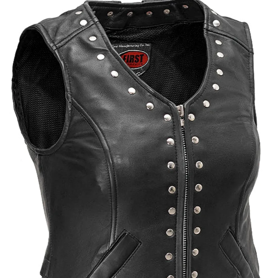 8219-empress-women-s-motorcycle-leather-vest-4.webp Empress Women's Motorcycle Leather Vest