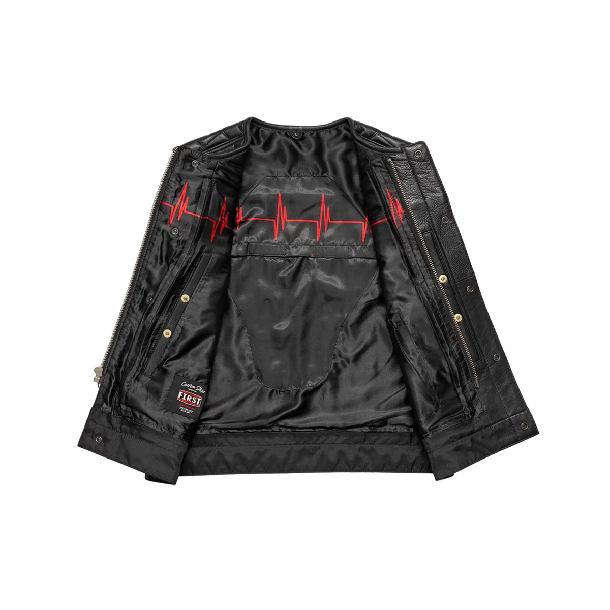 EKG Men's Leather Motorcycle Vest (Limited Edition)