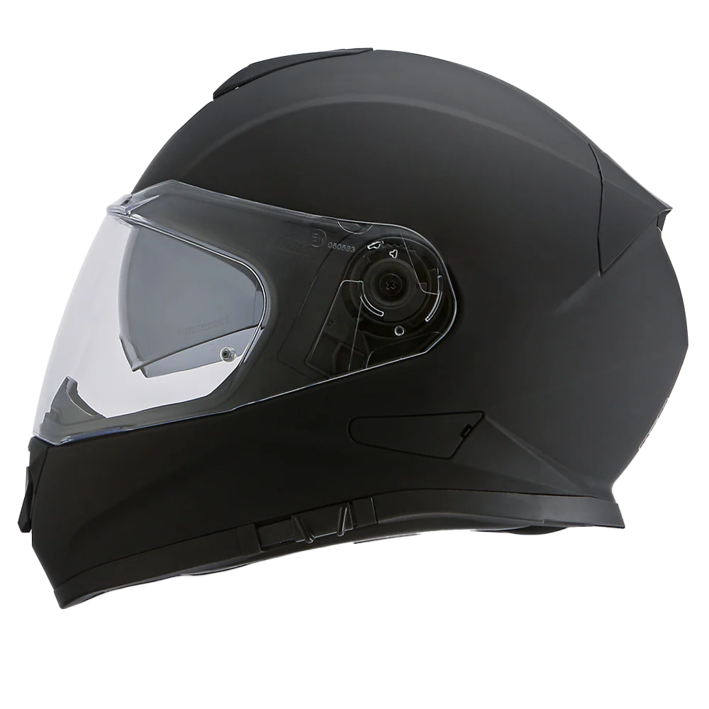 Daytona Detour Full Face Motorcycle Helmet - DOT Certified, Dual Visor, Street Bike Helmet, Men/Women/Youth - Dull Black