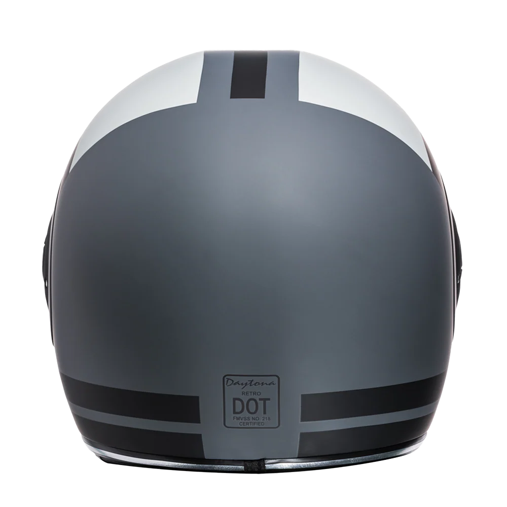 DOT Daytona Retro Full Face Motorcycle Helmet: Vintage Style for Men, Women, & Youth - W/ Racer