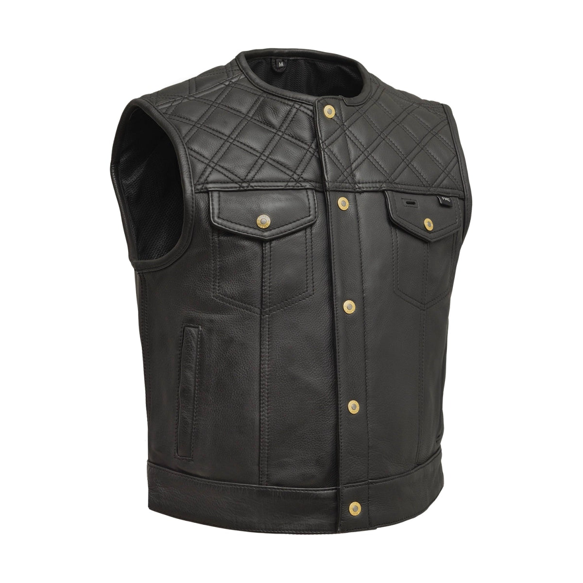 876-shell-shock-men-s-motorcycle-leather-vest-limited-edition-1.jpg Shell Shock Men's Motorcycle Leather Vest (limited edition)