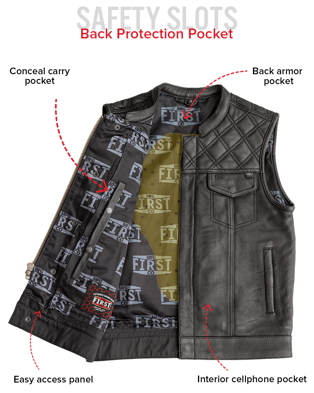 FMCo Men's Signature Leather Vest