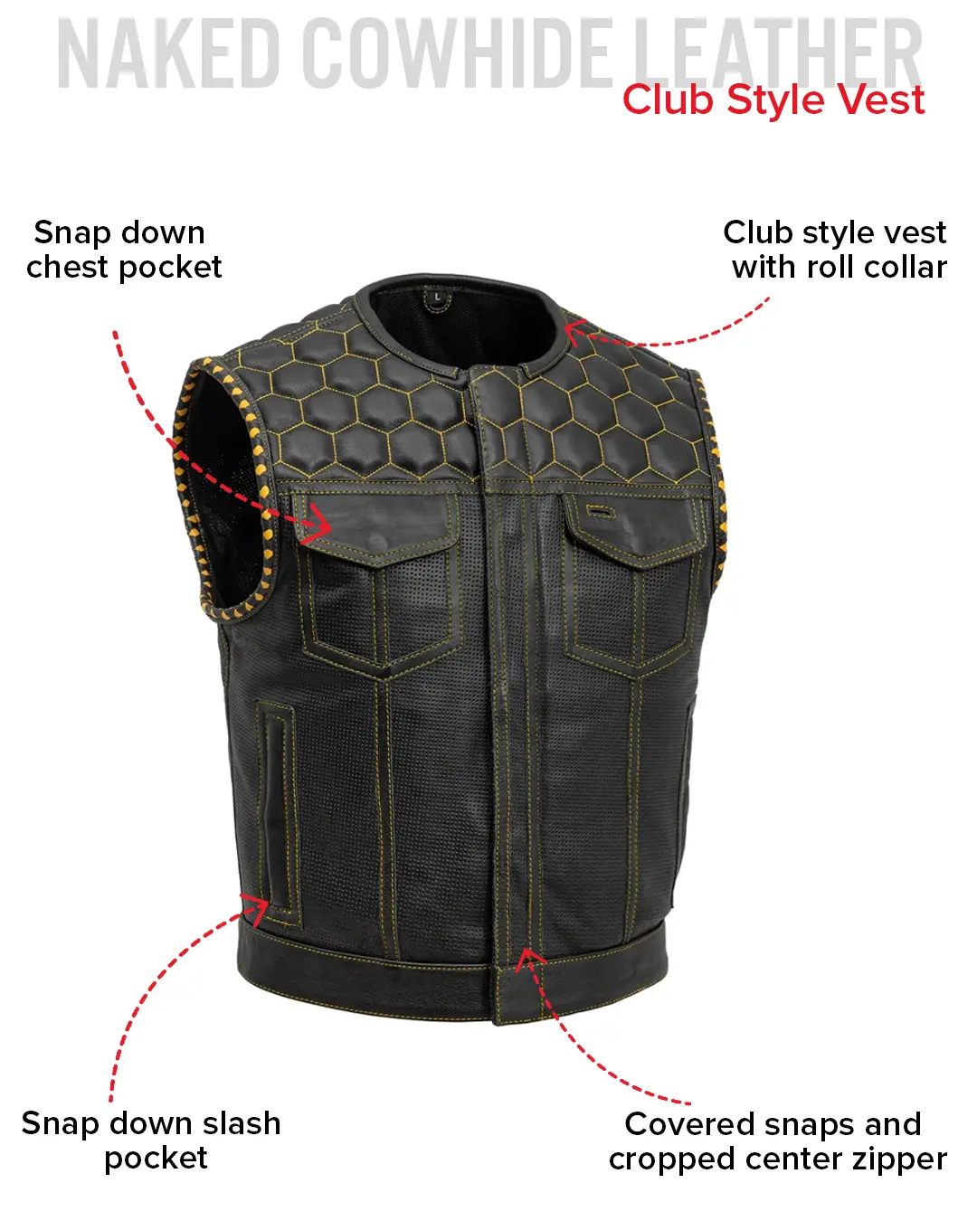 908-lowside-hornet-perforated-men-s-club-style-leather-vest-5.webp Lowside Hornet Perforated Men's Club Style Leather Vest
