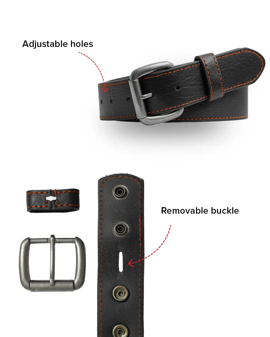 FULL GRAIN WITH CUSTOM STITCH BELTS