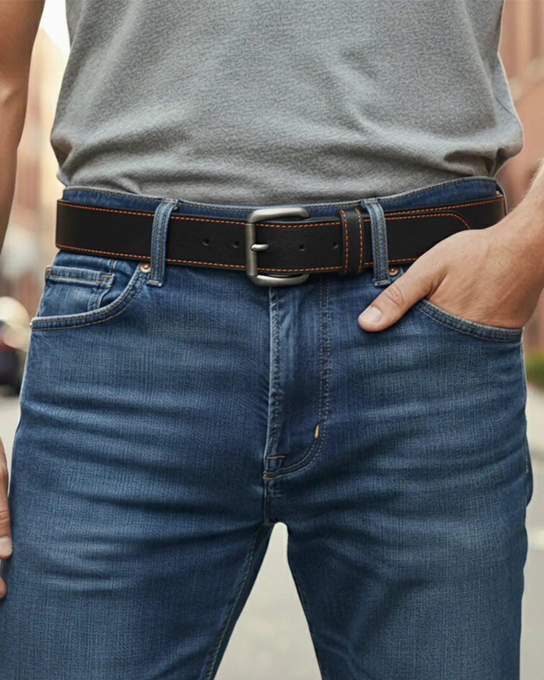 FULL GRAIN WITH CUSTOM STITCH BELTS