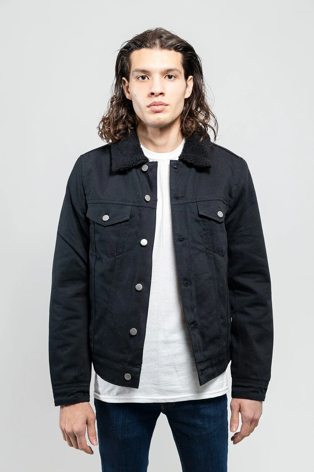 9836-cain-mens-faux-shearling-twill-jacket-1.webp Cain Mens Faux Shearling Twill Jacket