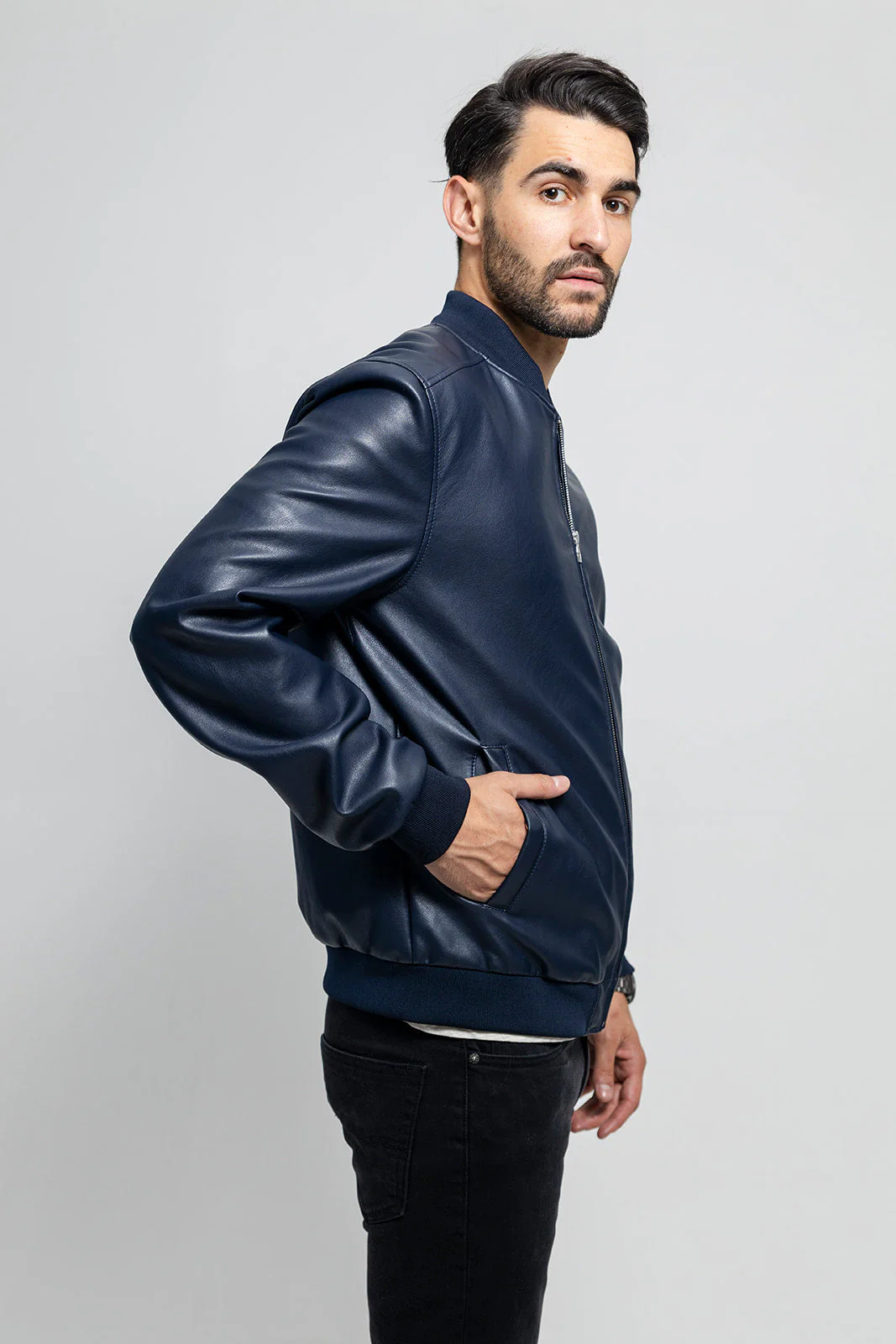 Justin Men's Vegan Faux Leather Jacket