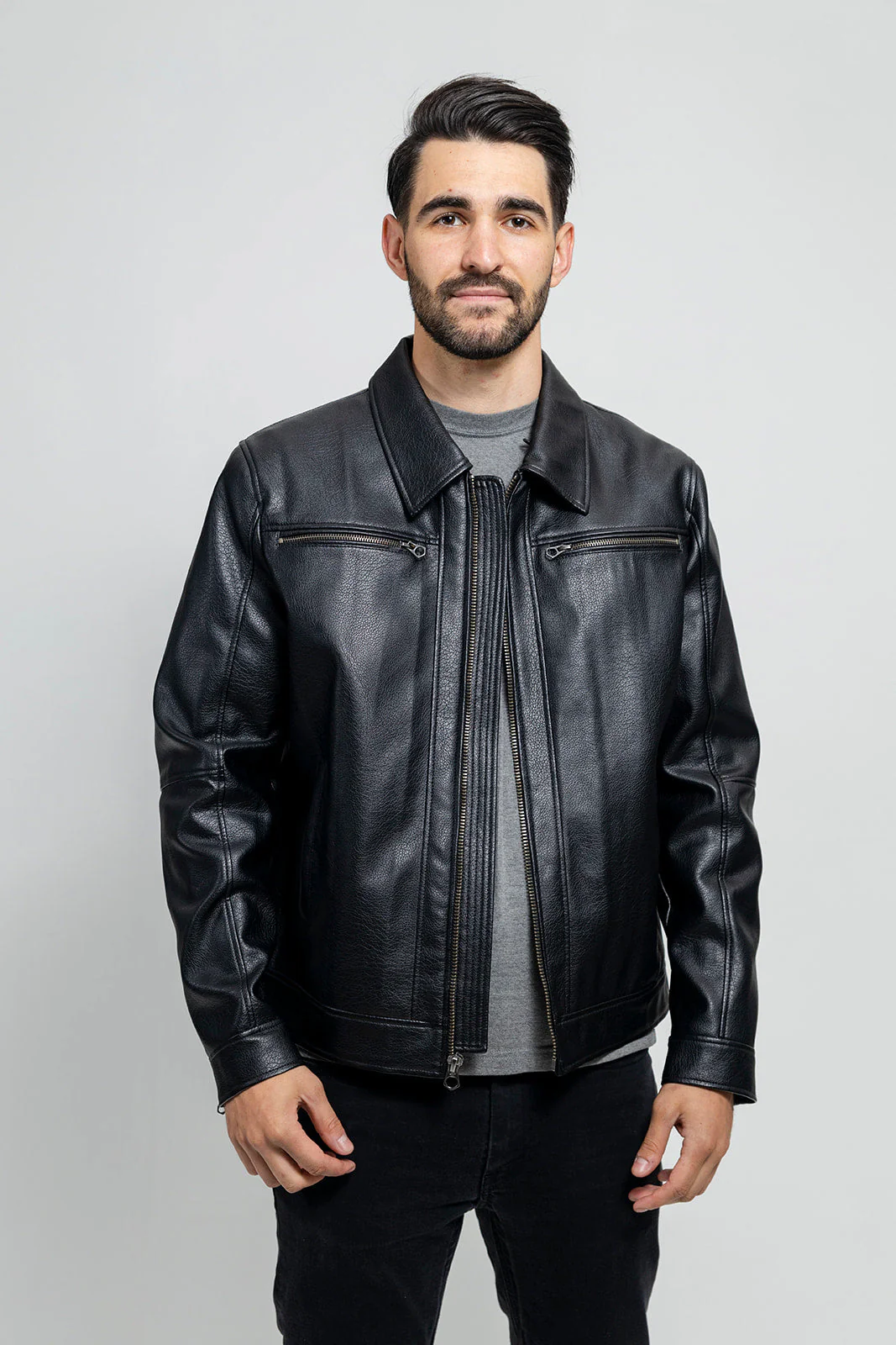 9933-conner-men-s-vegan-faux-leather-jacket-1.webp Conner Men's Vegan Faux Leather Jacket
