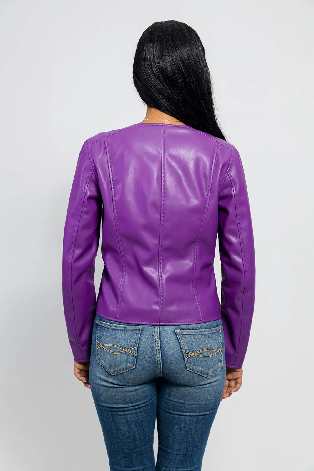 Violet Women's Vegan Faux Leather Jacket